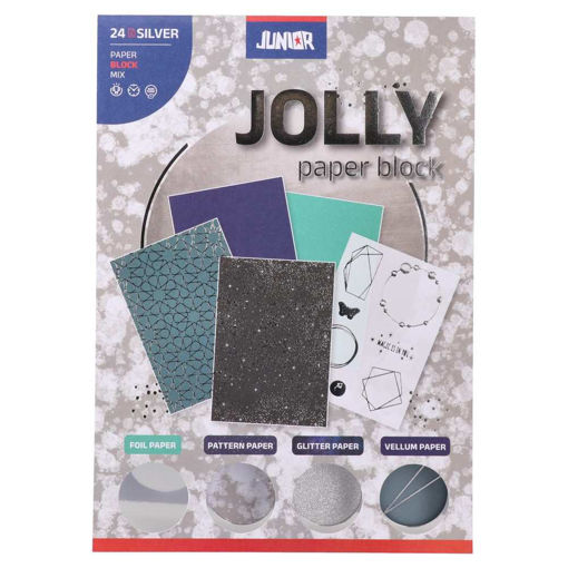 Picture of A5 FANCY PAPER SILVER 4 PACK